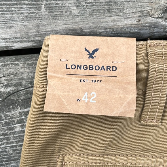 NWT American Eagle Longboard Cotton Khaki Cargo Shorts Size 42 - Picture 8 of 9